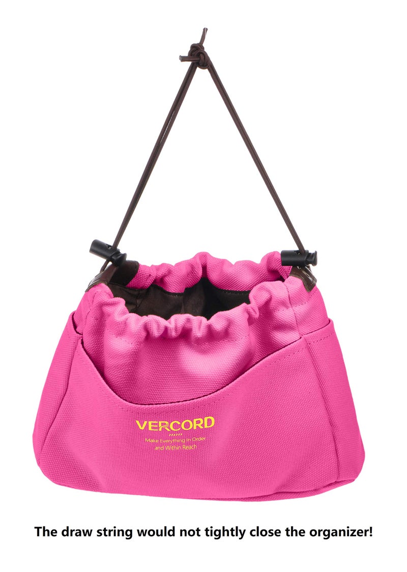 Vercord Canvas Handbag Organizers, Sturdy Purse Insert Organizer Bag in Bag, 10 Pockets Color Rose Small - Image 4
